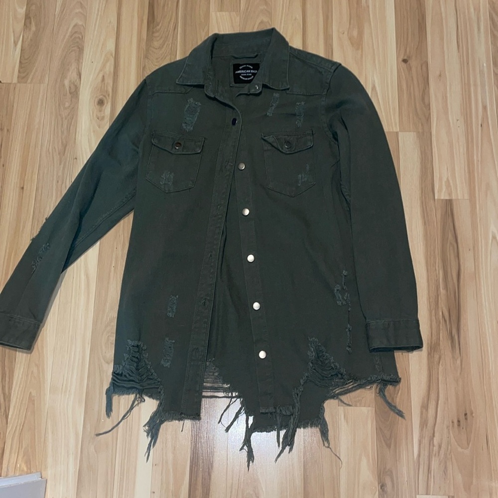 Olive green oversized jacket